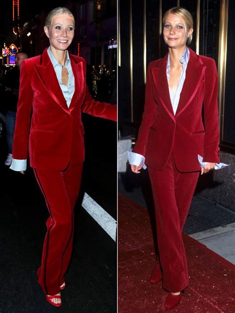 gwyneth paltrow red velvet suit|gwyneth paltrow personal life.